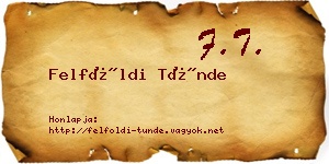Felföldi Tünde névjegykártya